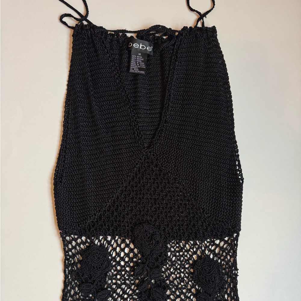bebe Black Knit Top
